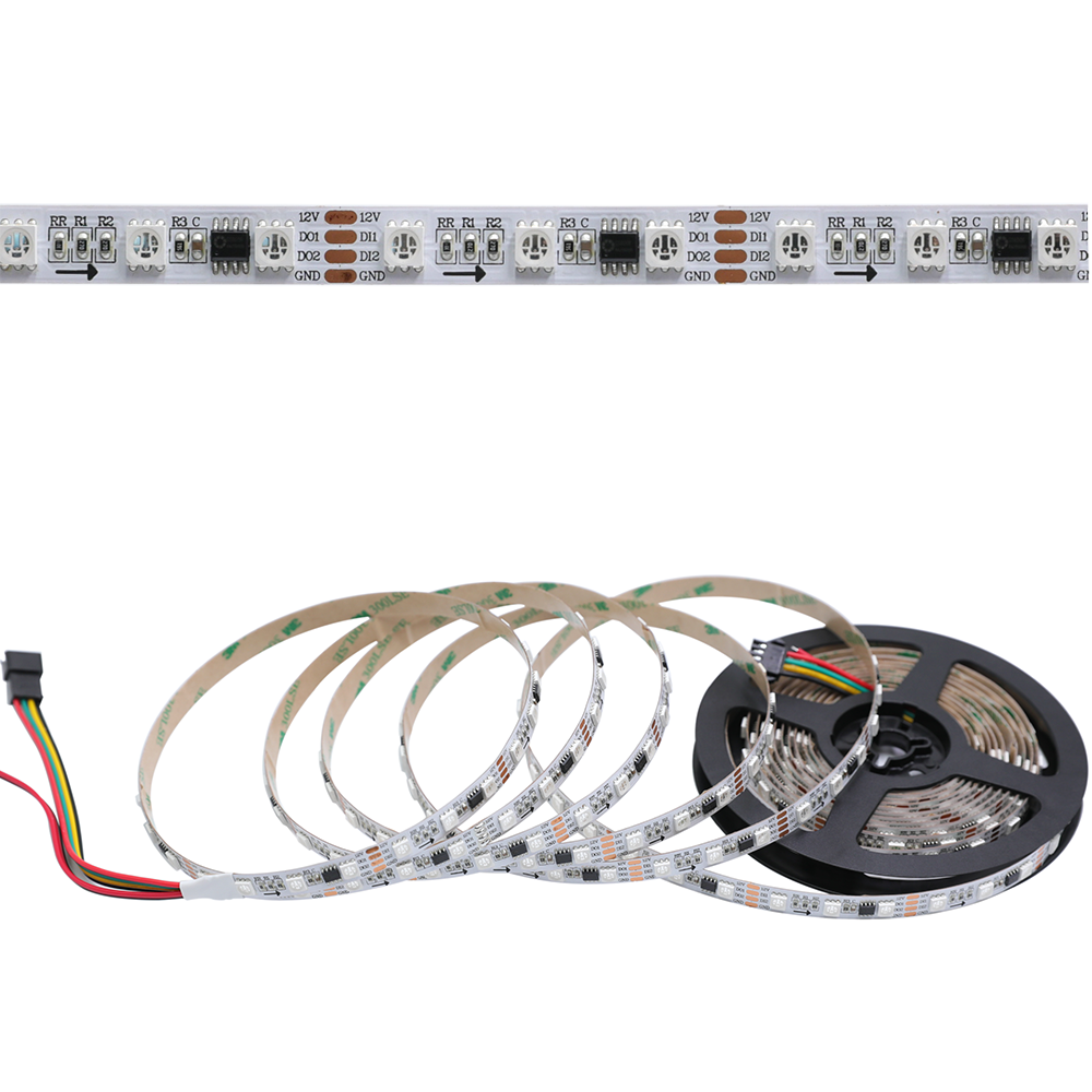 DC12V GS8206 5050SMD RGB, Breakpoint-continue,300LEDs Addressable Digital Strip Lights, Waterproof Dream Color Programmable Flexible LED Ribbon Light, 16.4ft/65.6ft/164ft/328ft per Roll
